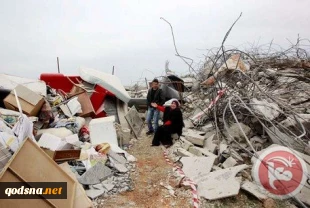 خانه های ویران فلسطینیان