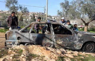 خودروی فلسطینی را به آتش