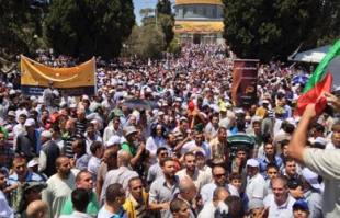 500هزارفلسطینی درنمازجمعه مسجدالاقصی