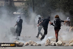 حمله صهیونیستها به تظاهرکنندگان و خبرنگاران فلسطینی