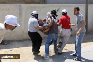 حمله صهیونیستها به تظاهرکنندگان و خبرنگاران فلسطینی