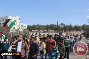 تظاهرات فلسطینی ها علیه مرکز ایست و بازرسی جدید