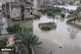 سیل در غزه و قطع 60 درصد برق کرانه باختری