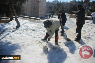 کوهی از برف زباله درقدس
