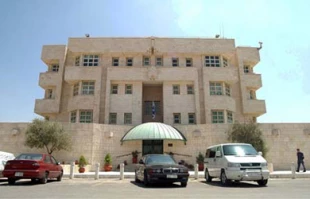 Jordanians gather in front of Israeli embassy