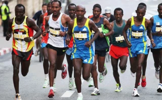 Palestinians protest al-Quds (Jerusalem) marathon