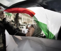 Palestinians protest al-Quds (Jerusalem) marathon