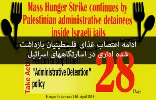 اعتصاب غذای اسرای اداری فلسطینی وارد دومین ماه شد