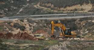 گودبرداری مزارع فلسطینان برای ساخت منطقه تجاری صهیونیستی
