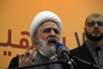 الشیخ نعیم قاسم فی تشییع الشهید القائد بدر الدین