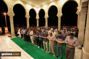 اولین نماز تراویح ماه رمضان در مسجد الاقصی و غزه