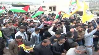 حضور گسترده فلسطینی‎ها در مراسم تشییع پیکر شهید الشوامره
