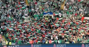 ورزشگاه سلتیک اسکاتلند در تسخیر حامیان فلسطین