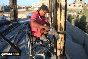 جانباز قطع دو پا در غزه معلولیت را به چالش کشید