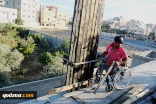 جانباز قطع دو پا در غزه معلولیت را به چالش کشید