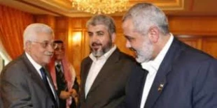 دیدار ابومازن با مشعل و هنیه