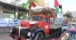 Palestinian return truck waiting for passengers