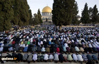 در اولین جمعه از ماه مبارک رمضان:

خیزش هزاران نمازگزار فلسطینی به سوی مسجد الاقصی