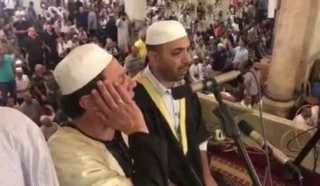 تکبیرگویی در مسجدالاقصی در روز عید