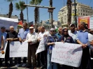 Palestinian people protest US delegation's visit 9