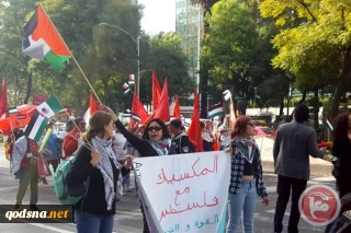 با تاکید بر پایتختی قدس برای فلسطین برگزار شد؛

تظاهرات گسترده ضد صهیونیستی در مکزیک/ فریاد حمایت از قدس در برابر سفارت آمریکا