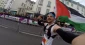 Palestine runners cross the finish line at the 2018 London Marathon