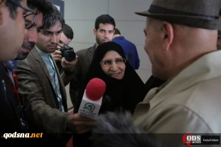 Dr. Zahra Mostafavi, met with artists during a visit to 36th Fajr Film Festival