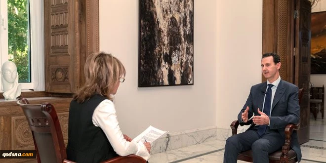 في مقابلة مع صحيفة ميل أون صنداي

الرئيس الاسد: الوجود البريطاني والأمريكي في سورية غزو
 2