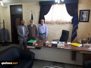 دیدار دبیر دفتر جمعیت دفاع از ملت فلسطین استان خوزستان با مدیرکل تعاون، کار و رفاه اجتماعی استان