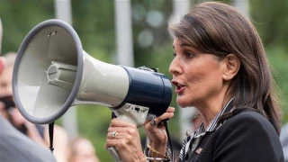 Haley joins protesters in NY, calling for Maduro ouster