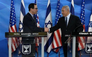 نخست وزیر رژیم صهیونیستی با وزیر خزانه‌داری آمریکا در قدس دیدار کرد؛

استیون منوچین: مشارکت در پروژه‌های زیرساختی اسرائیل را افزایش خواهیم داد/ بنیامین نتانیاهو: اتحاد آمریکا  و اسرائیل هرگز قوی‌تر از امروز نبوده است