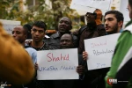 A gathering of people and academics to protest the killing of Muslims in Nigeria 17