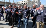 The Zionist military attack on the march of Palestinian and international journalists in northern Jerusalem 5
