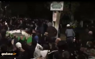 ورود پیکر شهید فلسطینی به مسجدالاقصی+فیلم