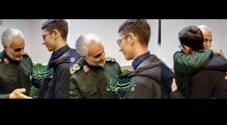 سه فریم ماندگار از  دیدار سردار سلیمانی با آرین غلامی شطرنج باز قهرمان+ تصاویر