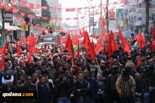 به مناسبت پنجاهمین سالگرد تاسیس جبهه دموکراتیک برای آزادی فلسطین برگزار شد؛

مراسم جشن مردمی و رژه نظامی گردان‌های مقاومت ملی در غزه به روایت تصاویر 12