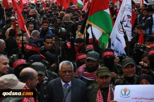 به مناسبت پنجاهمین سالگرد تاسیس جبهه دموکراتیک برای آزادی فلسطین برگزار شد؛

مراسم جشن مردمی و رژه نظامی گردان‌های مقاومت ملی در غزه به روایت تصاویر 17