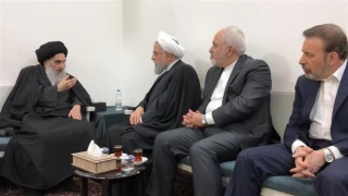 Rouhani meets with senior Shia cleric Grand Ayat. Sistani on final day of Iraq visit