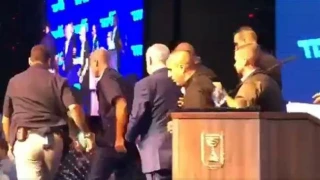 Netanyahu taken off stage in campaign event after rockets fired from Gaza