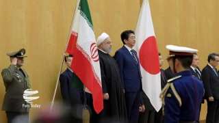 Iran president in Tokyo, urges Japan to help rein in US