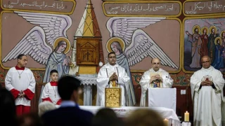 Some Palestinian Christians attend midnight mass in Gaza