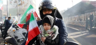 Iranian people holding different epic march on victory anniversary of Islamic Revolution