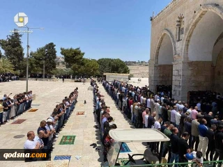 Thousands of worshipers attend Friday prayer at Al-Aqsa Mosque