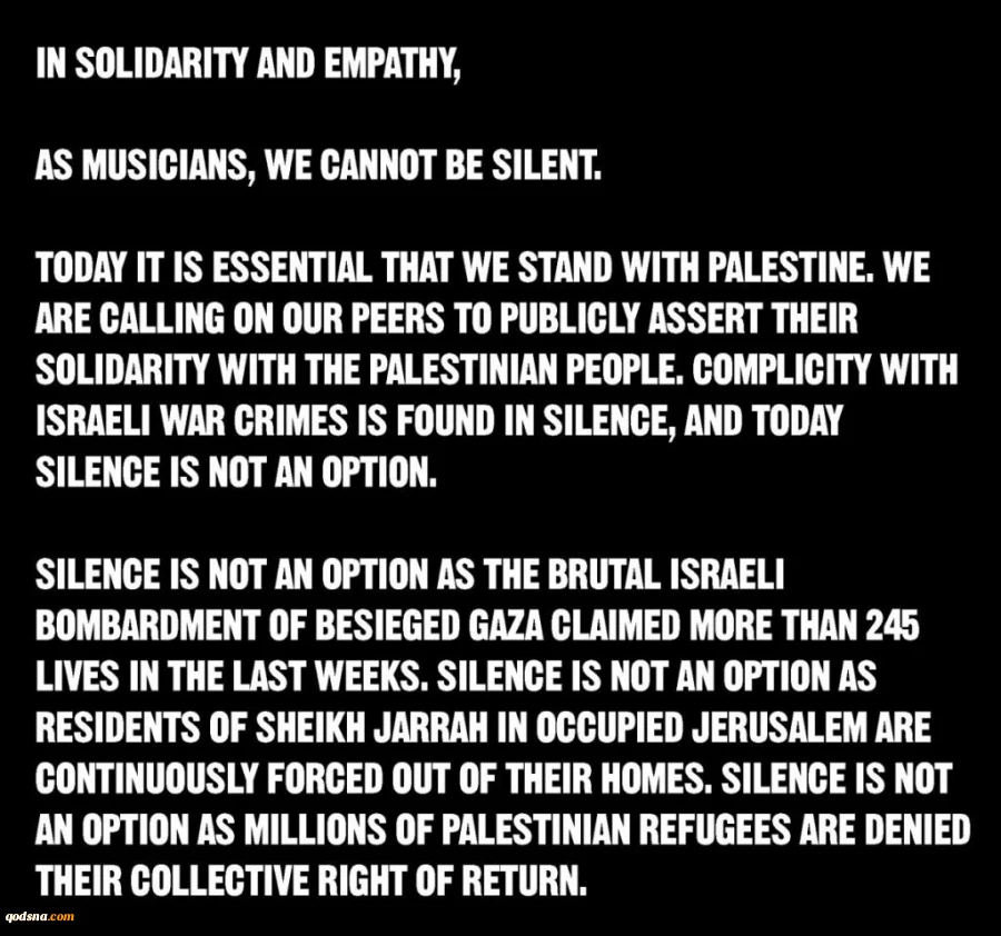 600 international musicians sign letter calling for boycott of Israel
 2