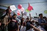 Gaza children unleash balloons into sky, demand end to Israeli blockade