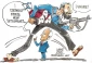 Cartoon: Israeli enemy maintaining its colonial settlement activities in Palestine
