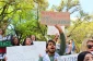 Pro-palestinian group protests during Israel Block Party in Austin