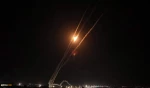 Palestinian anti-air defenses confront Israeli warplanes over Gaza Strip