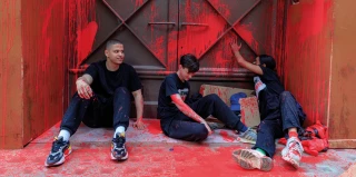Palestine activists arrested after dousing Israeli arms HQ in red paint