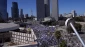 Mass protests force Israeli leaders to meet Pentagon chief at airport